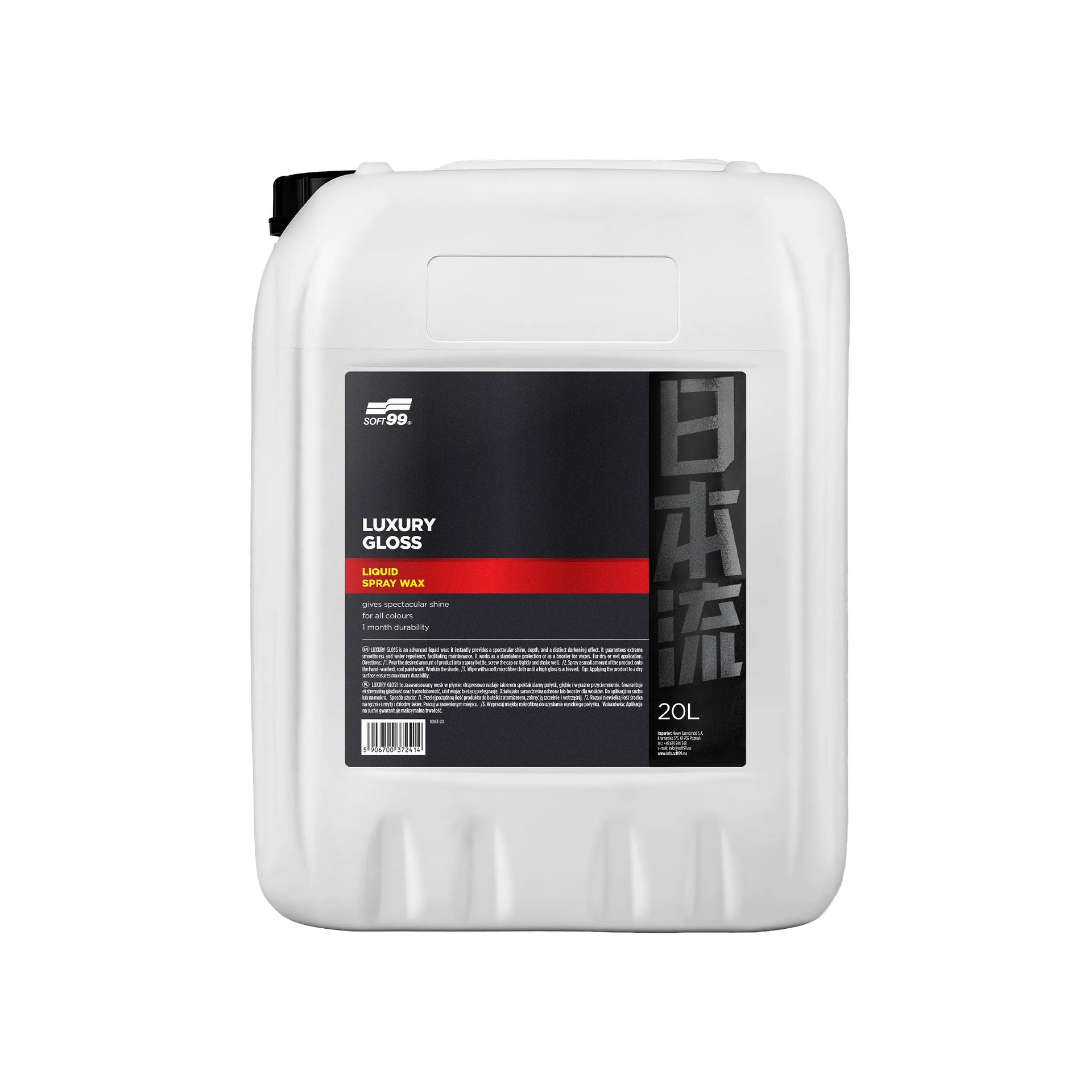 Luxury Gloss, cera liquida, quick detailer, 20L