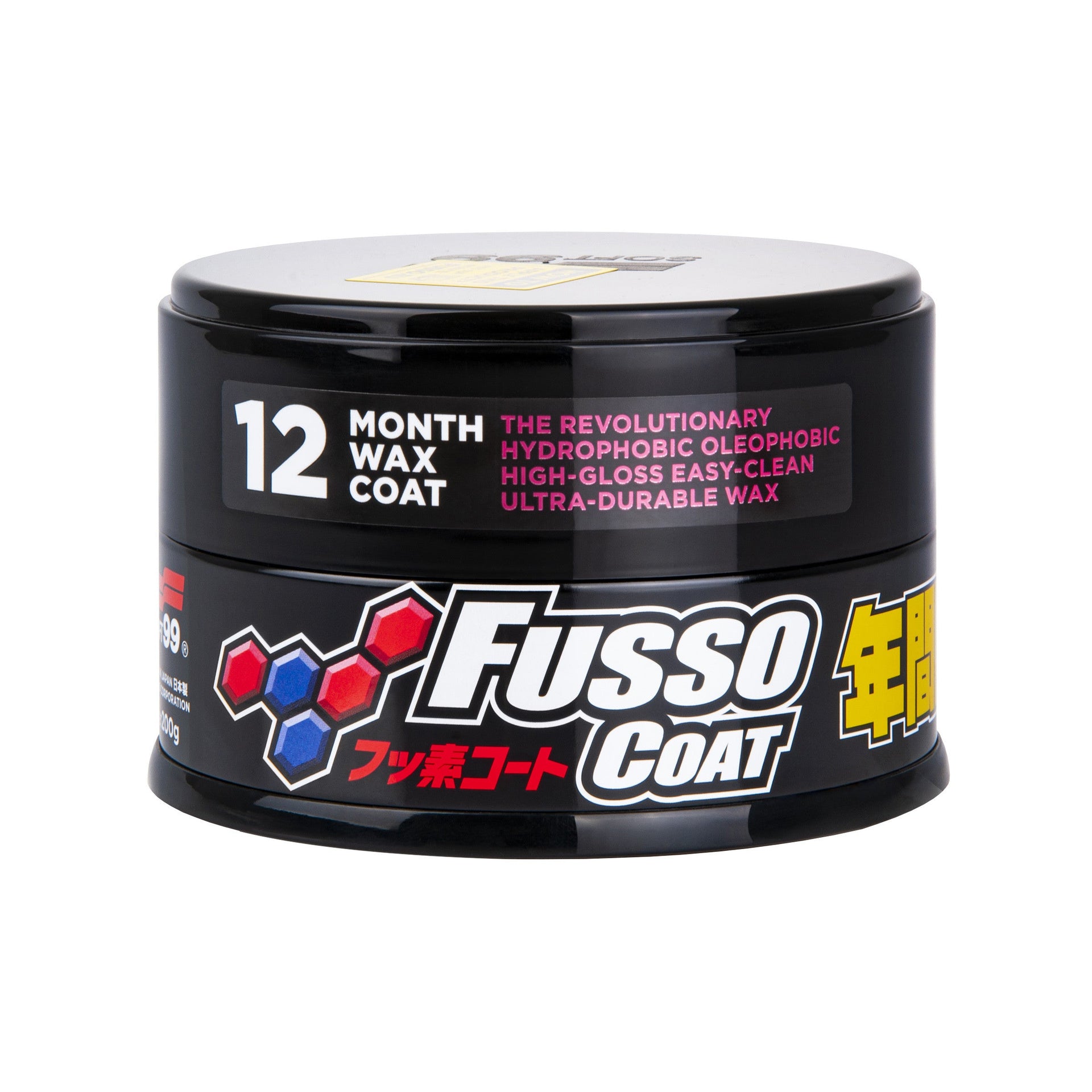 Fusso Coat 12 Months Dark, cera dura per auto, 200 g