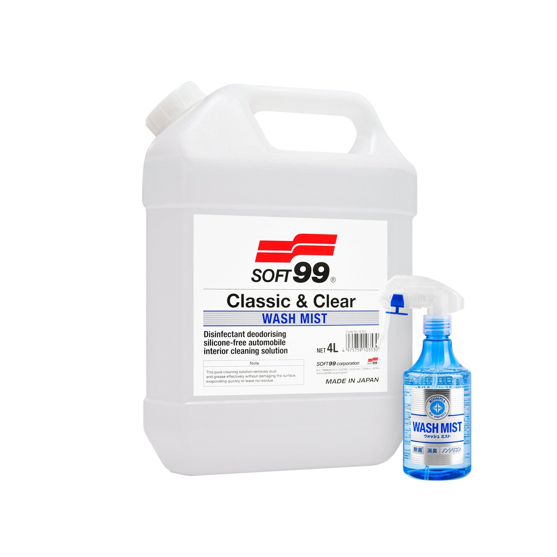 Wash Mist 4L + Wash Mist 0.3L, detergente versatile per interni